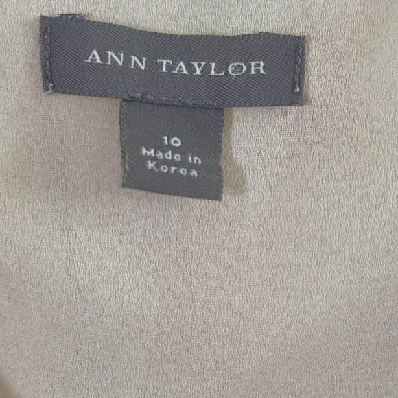 Ann Taylor Pink Ivory Floral Silk Dress Y2K size 10 Fairy Whimsical - Picture 2 of 6